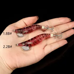 6g/8g 1.8# 2.2# Fishing Lure Artificial Squid Hook Jigs Noctilucent Squid Lures Spinnerbait Wood Shrimp For Sea Fishing