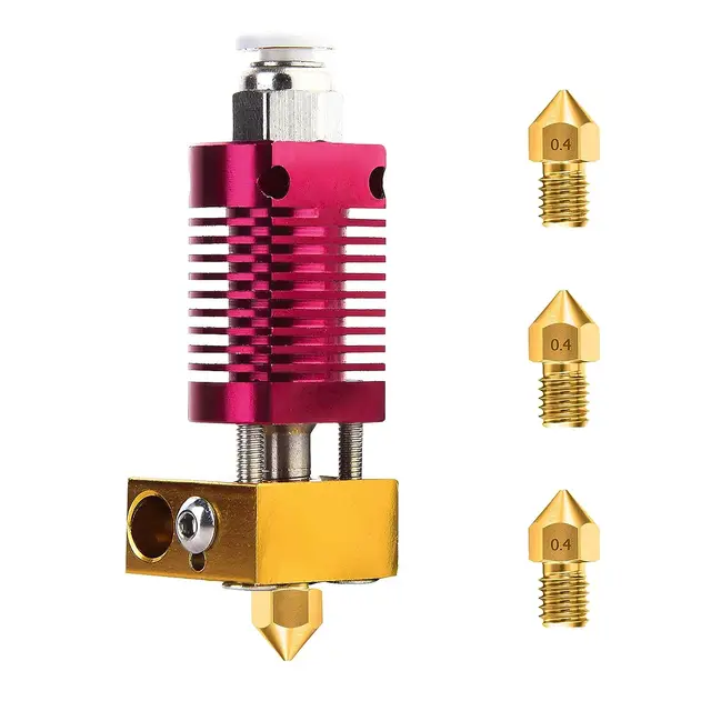 3 zestawy wytłaczarek do drukarek 3D Hotend + 3 dysze MK8 0,4 mm odpowiednie do CR-10, CR10, CR10S, Ender 3, Ender 3 Pro, Ender 5