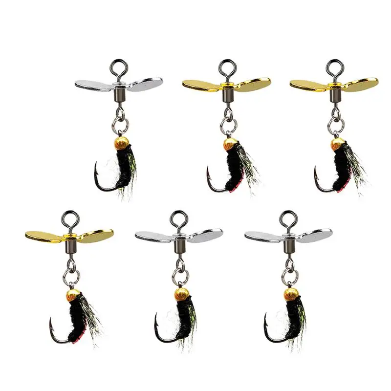 Bass Fishing Bait Fishing Lures For Bass Supplies Swim Baits Lures Bass Gear And Equipment Hand-Tied 6pcs For All Kinds Of