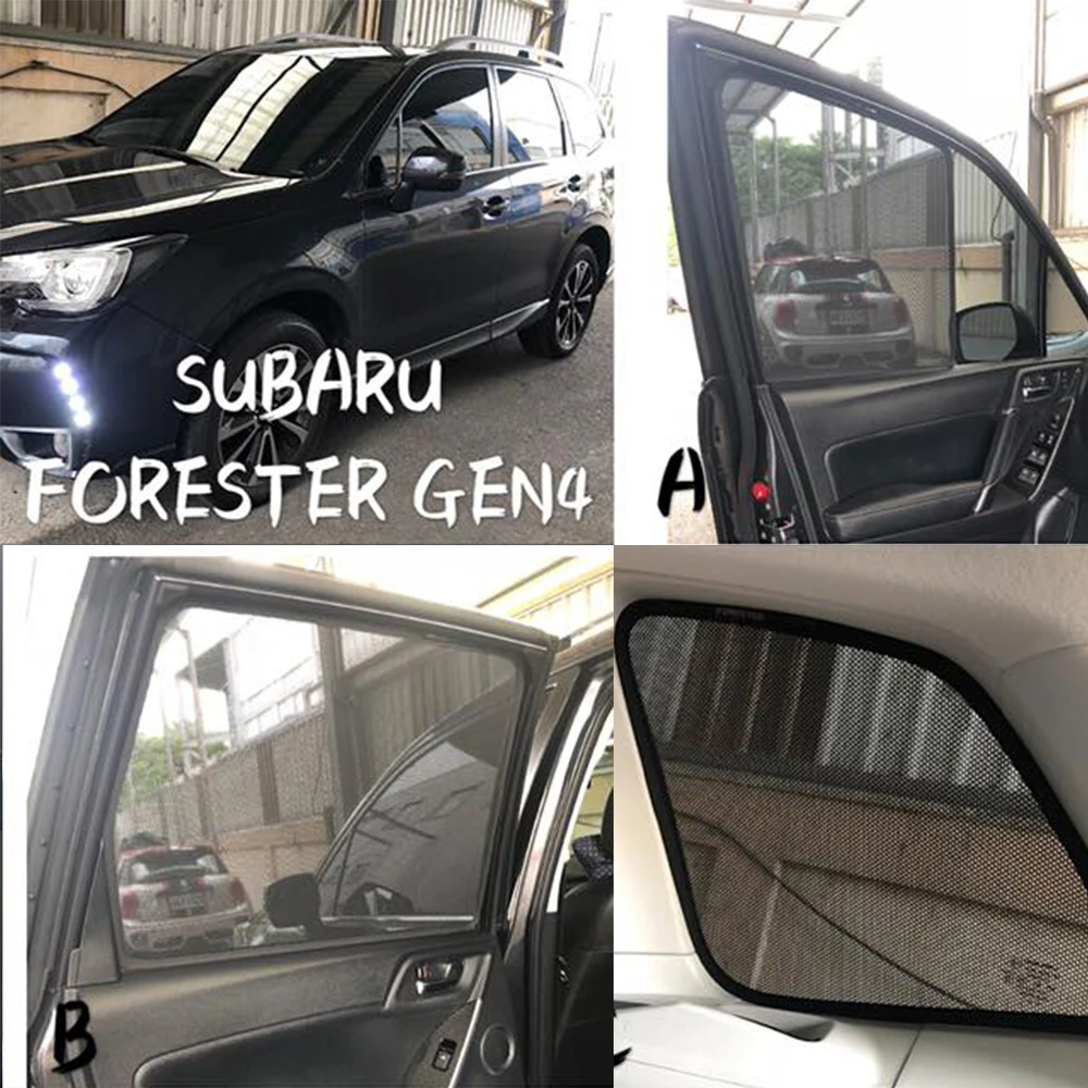 

For Subaru Forester SJ 2013-2018 Magnetic Car Sunshade Front Windshield Curtain Cover Rear Side Baby Window Mesh Sun Shade Visor