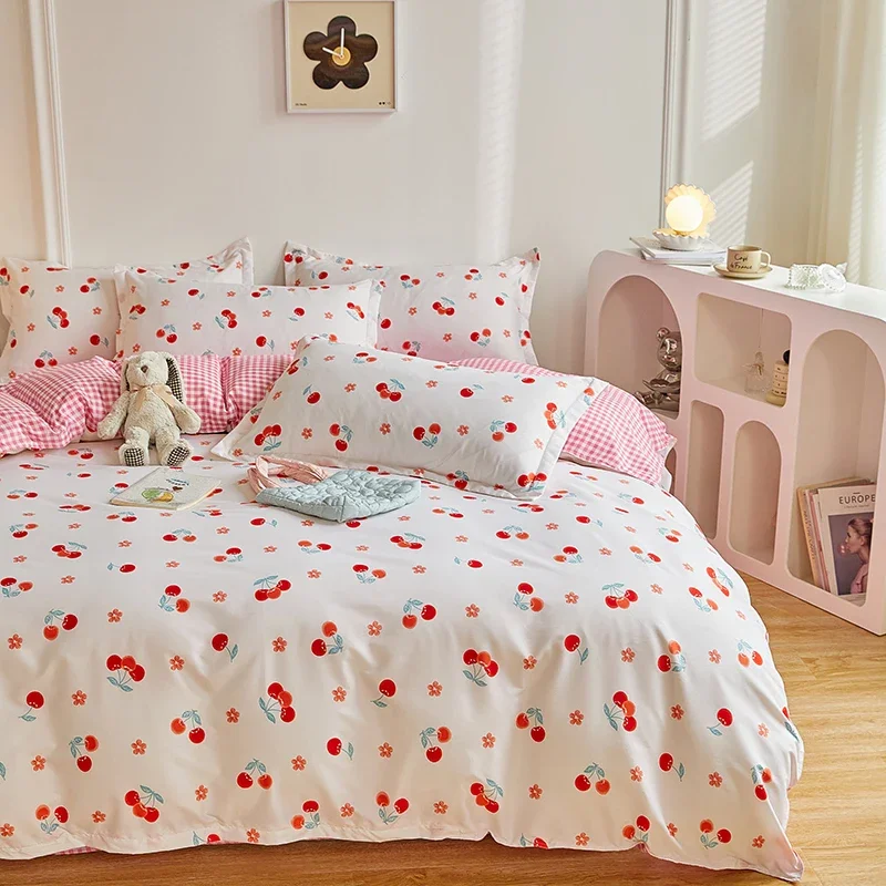 

Bedding Set for Girl Boy Bedroom KIDS Modern Comforter Duvet Cover Flat Sheet Pillowcase Home Textile Soft Bed Linen