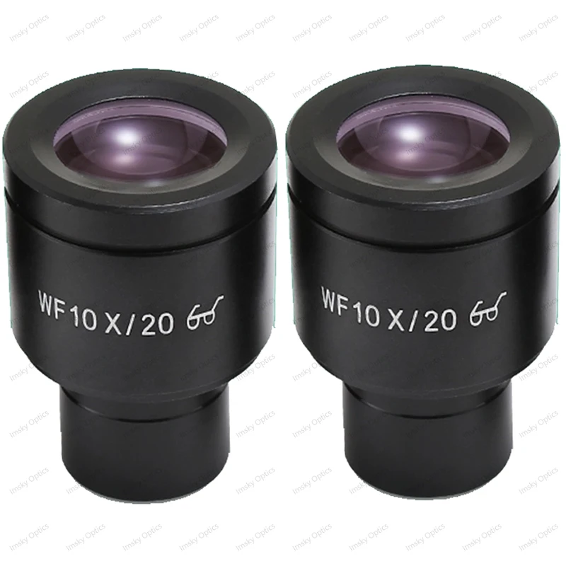 WF10X High Eye Point Wide Field Microscope Eyepiece Field of View 20mm Eyepiece Mounting 23.2mm for Biological Microscope