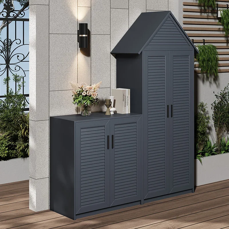 Outdoor Locker Customized Waterproof Sunscreen Large Capacity Locker Villa Garden All Aluminum Alloy Tool Storage Cabinet