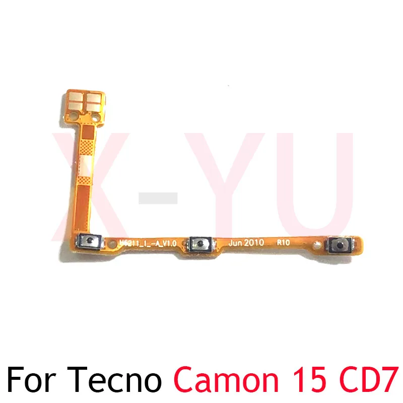 

10PCS For Tecno Camon 12 15 16 Air Pro Premier CE7 CE9 CD6 CD7 CD8 CC7S CC6 Power Volume Side Button Flex Cable