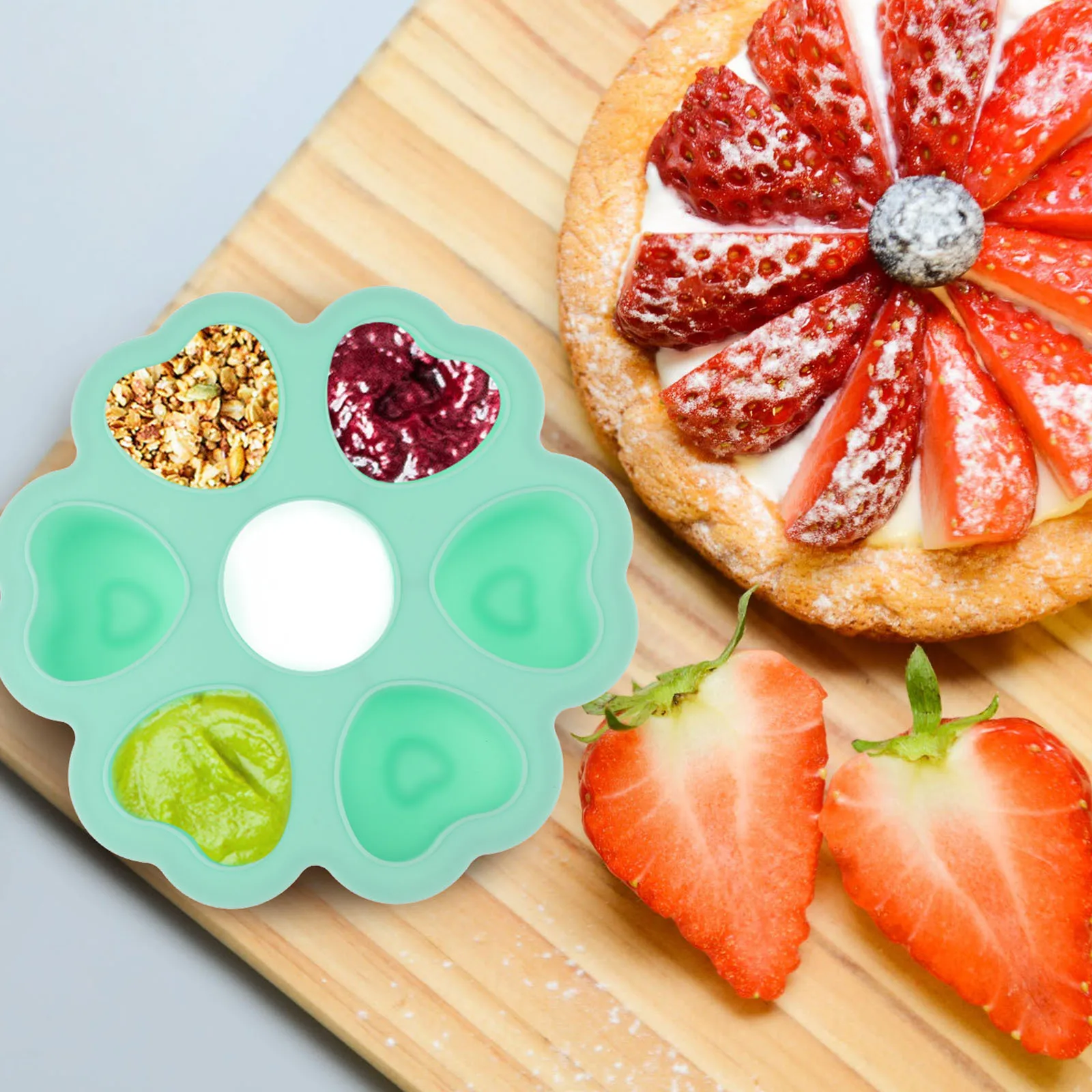 

Silicone Heart Shaped Ice Cube Tray Creative Mold for Baking Desserts DIY Chocolate Cake Supply Heart Shaped Ice Cube Tray