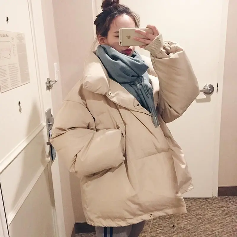 New Winter Women's Jacket Women's Korean Version of Loose Padded Jacket Bread Suit Short Padded Jacket Trend Plus Size Winter