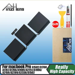 PINZHENG Laptop Battery For Macbook Pro 13'' A1502 A1706 A1989 A2251 A2159 A2289 A2338 A2251 15'' A1707 A1582 A1493 A1820 A1819