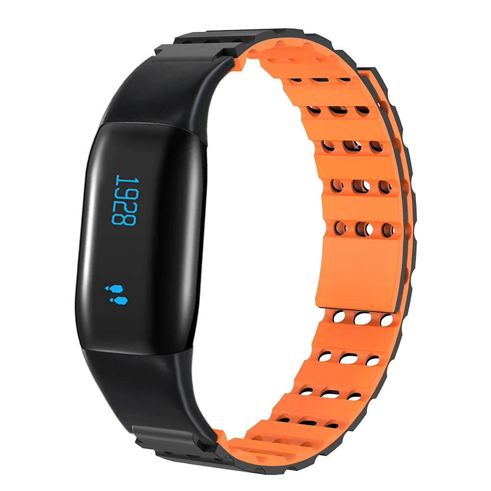 

Magnetic Strap with Breathable Silicone Air Holes For Lifesense 5S/Hr2/3/5 Skin-friendly Quick Release Sport Smartwatch Band
