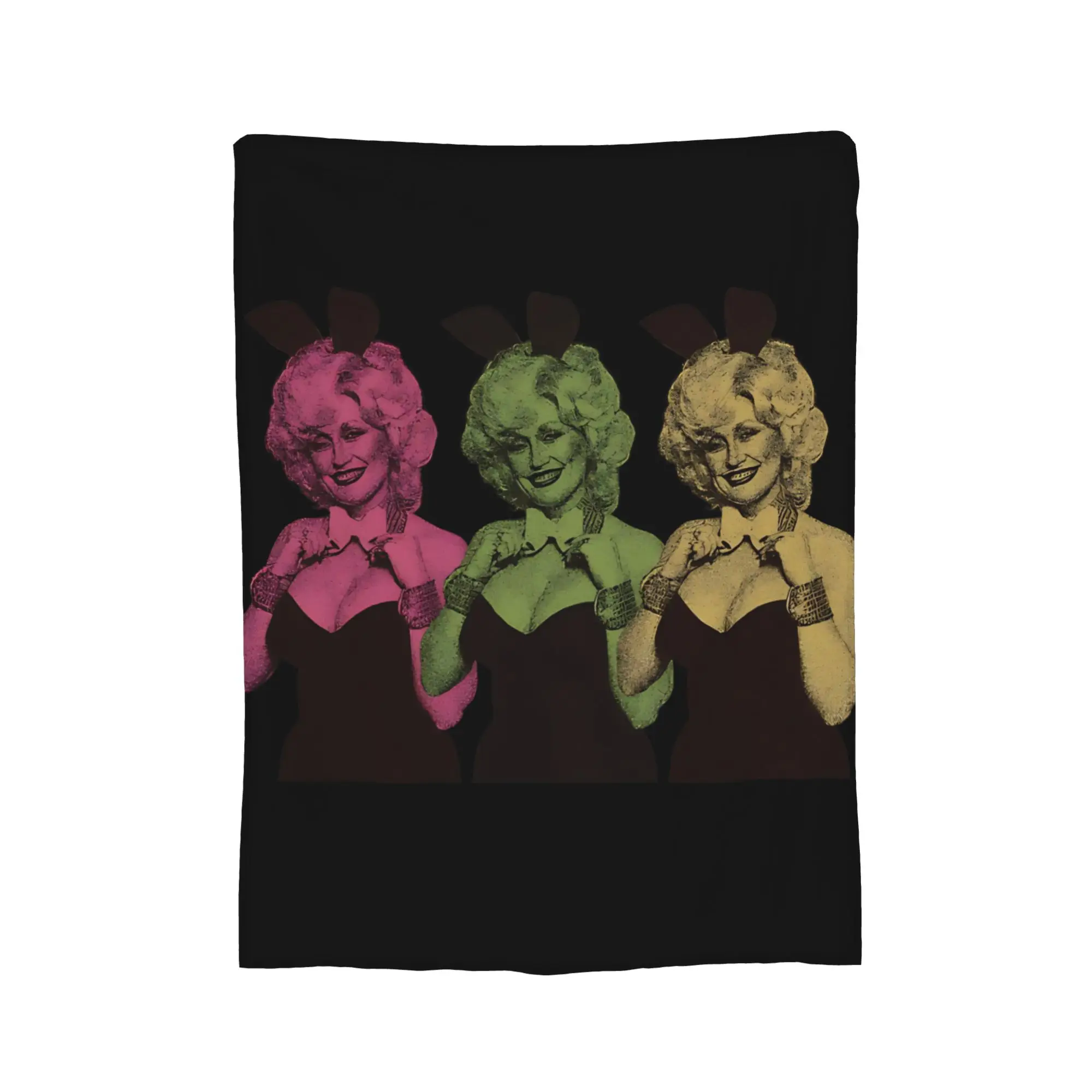 America Music D-Dollys Singer Blankets Dolly Parton Flannel Vintage Warm Throw Blankets for Home Restaurant Spring Autumn