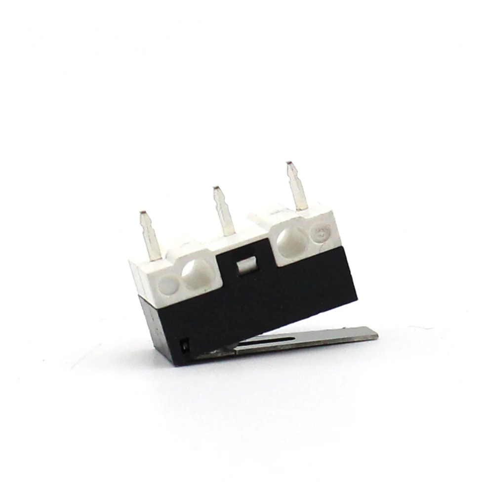 10Pcs KW10 series 3-pin long hinge rod instantaneous SPDT mini switch AC 125V 1A 12 x 6 x 13mm