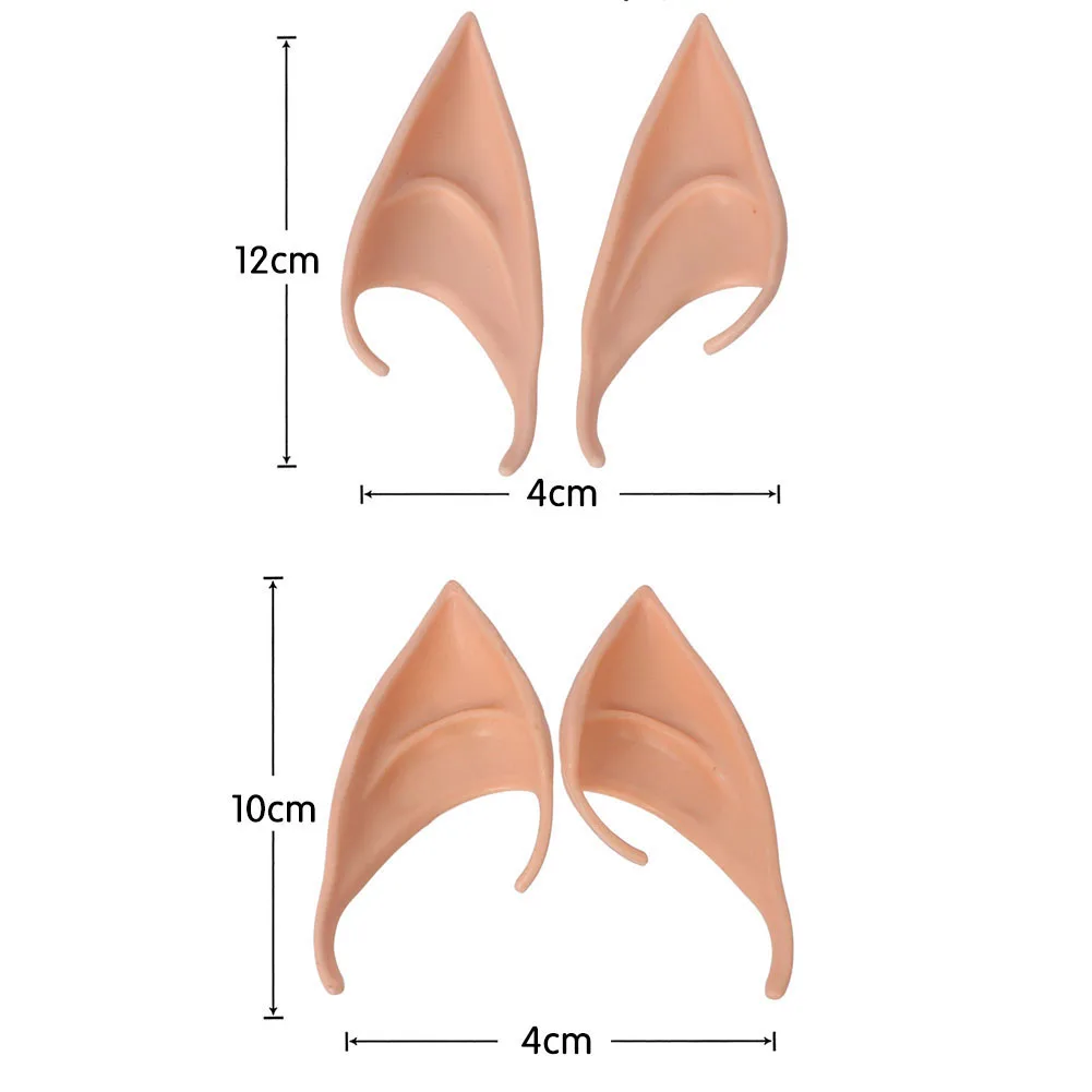 Cosplay-Requisiten Elfenohren Vampirzähne Weiche Latex-Feenohren Anime-Partyzubehör Maskerade-Dekoration Geheimnisvolle Pixie-Verkleidung – Detail 3