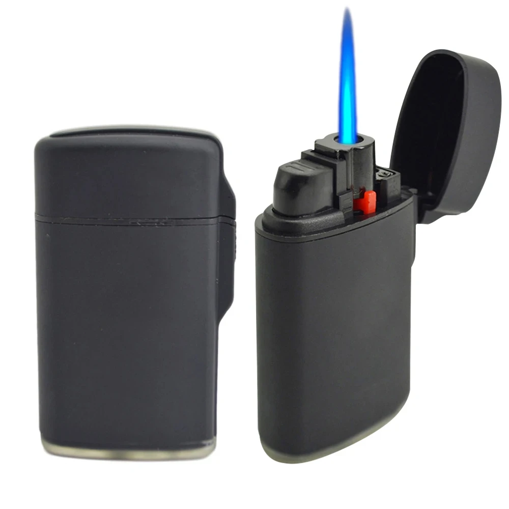 Jet Torch Lighter Blue Flame Butane Gas Windproof Lighter Refillable Cigar Cigarette Lighters Adjustable Flame Spray Gun Lighter