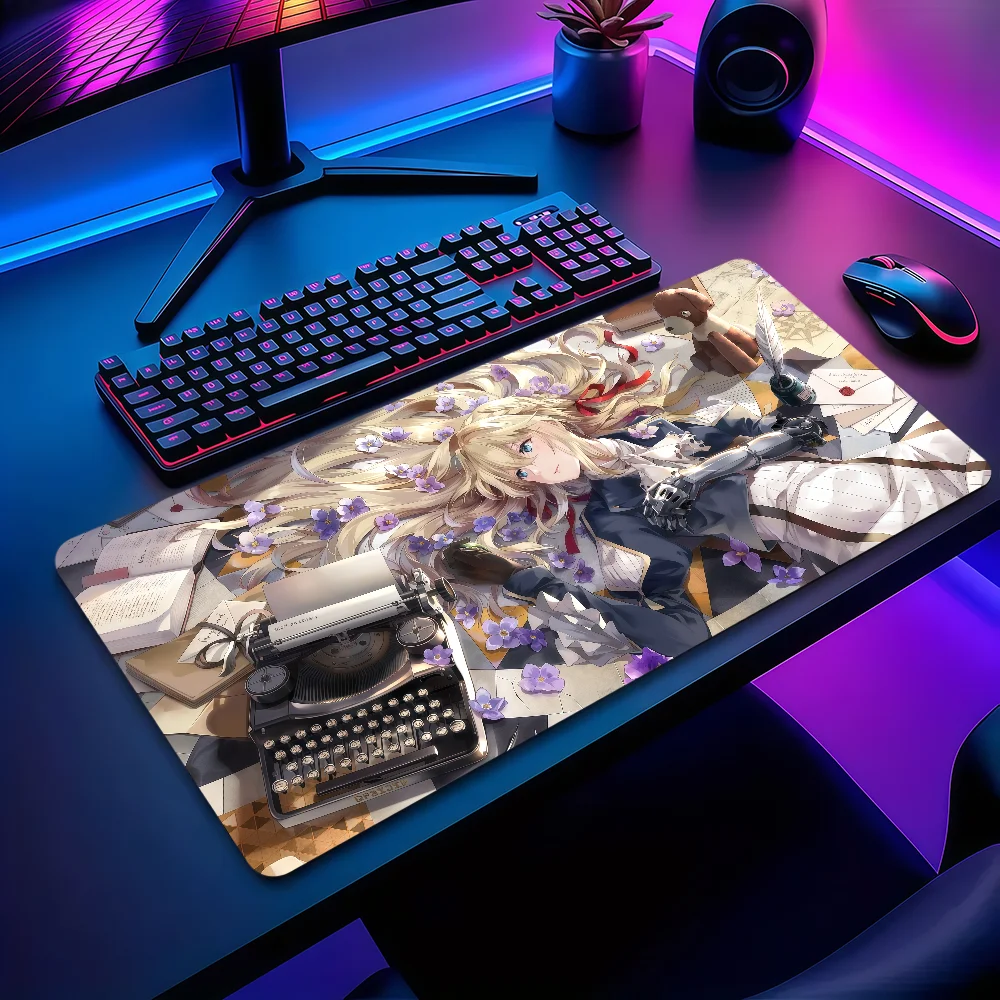 V-Violet E-Evergarden Mouse Pad Non-slip Thickened MousePad Large Writing Lockedge Office Student Gaming Cushion