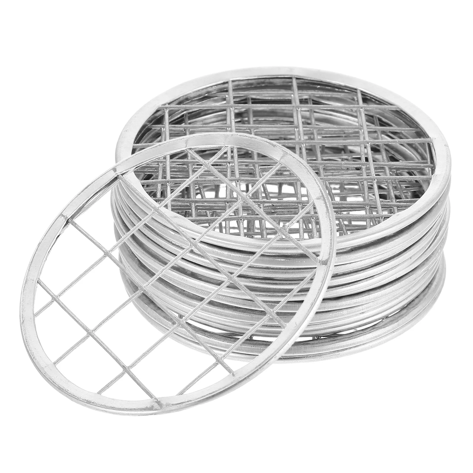 

12pcs Flower Vase Cap Bottle Decor Spring Arrangement Holder Tinplate Supplies Material Wide Mouth Jar Lids Table