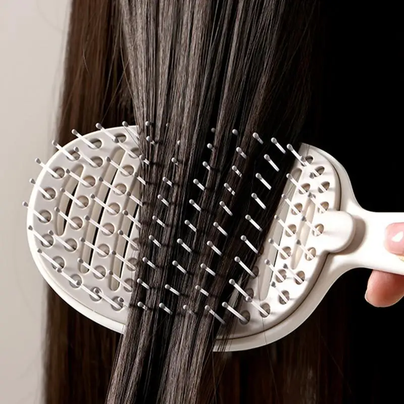 Curved Vented Brush Hairbrush For Women Vented Paddle Brush Paddle Detangling Brush Paddle Brush With Ball Tipped Bristles For