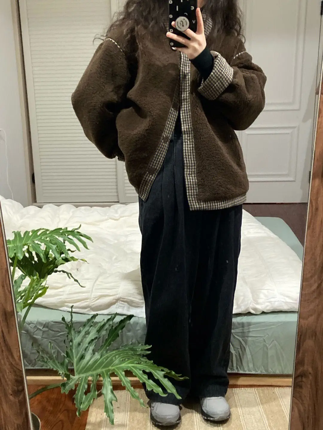 

Lamb Wool Jacket Outerwear Woman Old Money Aesthetic Established Appearance Traditional Look Classic Style Conventional Design