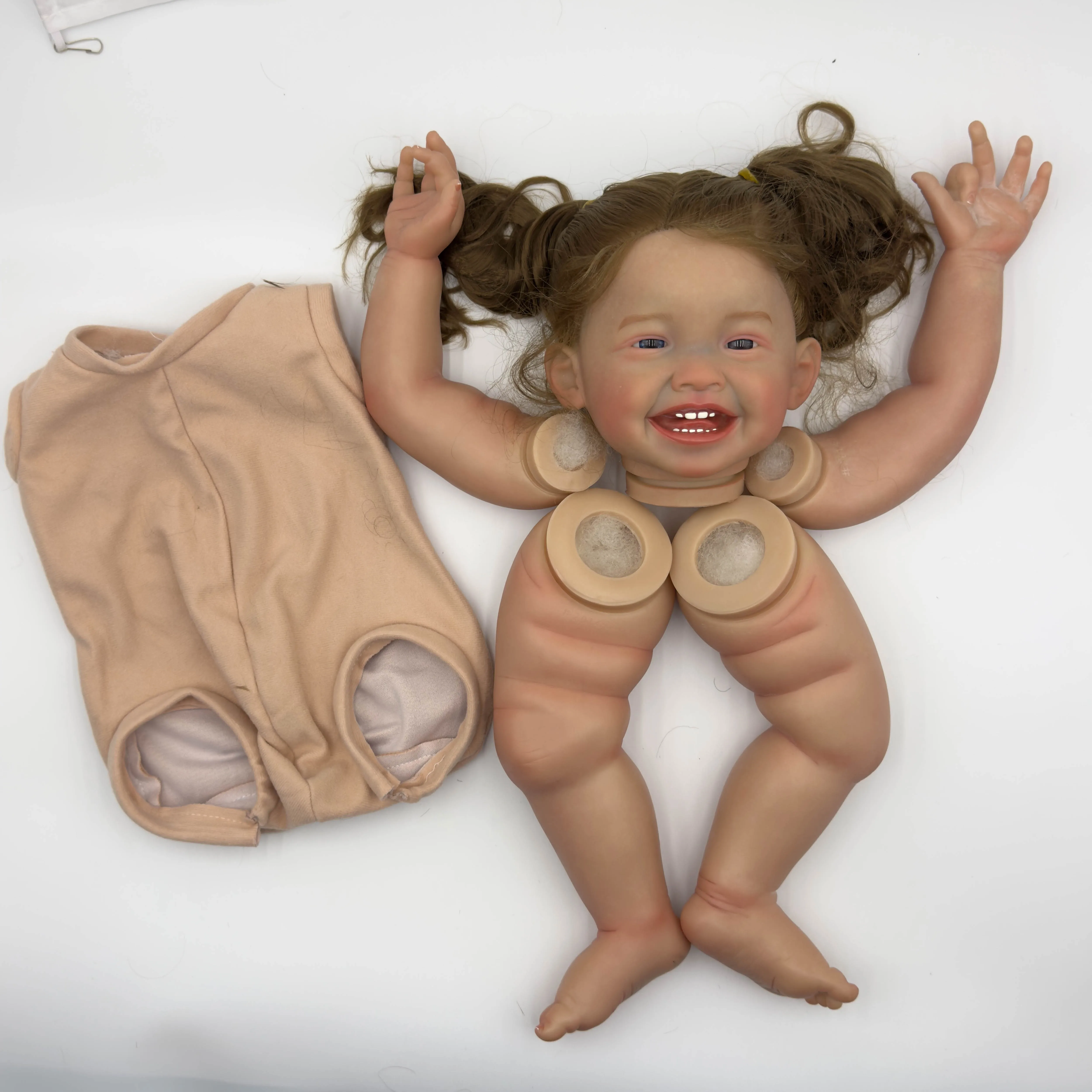 

NPK 24inch Mila Lifelike Unfinished Reborn Doll Kit with Hand Root Hair Painted Doll Parts for Collectors And Craftsmen