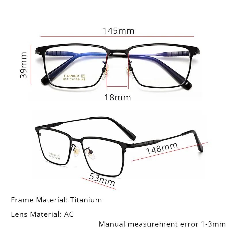 نظارات VANLOOK للرجال بإطار كامل من التيتانيوم لإطارات النظارات الطبية للنساء