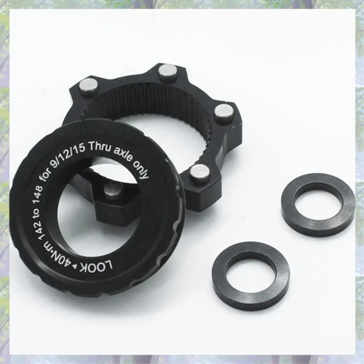 새로운 도착 2 Pcs 센터 잠금 허브 부스트 어댑터, 6 홀용 센터 잠금, 12X142 ~ 12X148 및 15X100 ~ 15X110