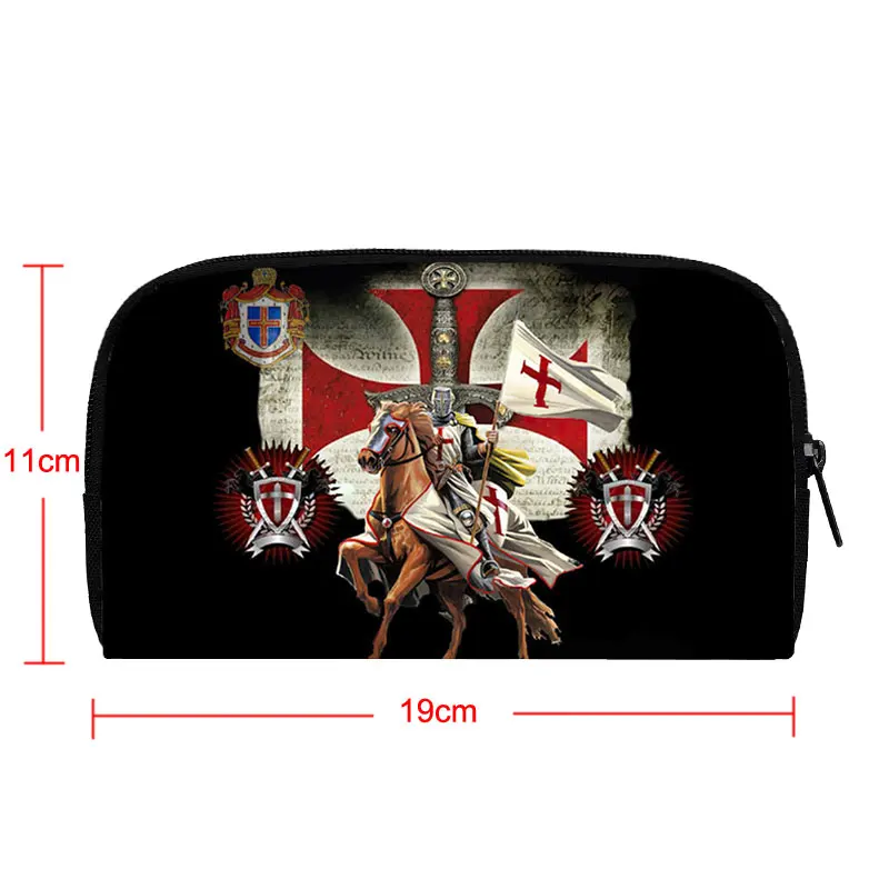 Knights Templar Crusaders Freemason Wallet Men Purse Credit ID Card Holder Canvas Coin Money Bag Teenager Casual Long Wallets