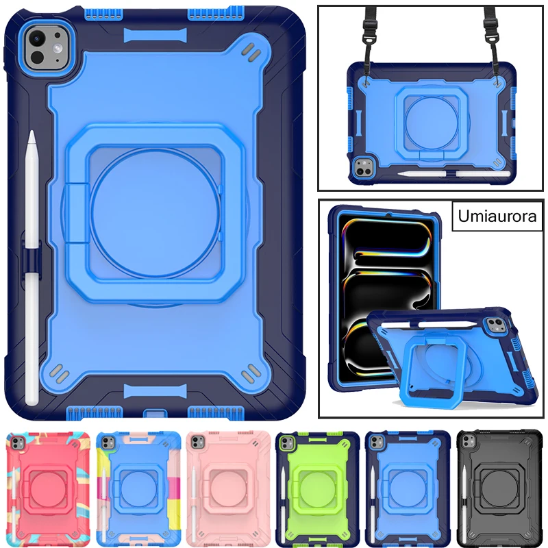 For IPad 8 9 10.2 10th 11th A16 12th Gen A19 Air 10.9 Mini A17 Pro 11 inch M2 M3 M4 M5 Shockproof Stand Tablet Case Armor Funda