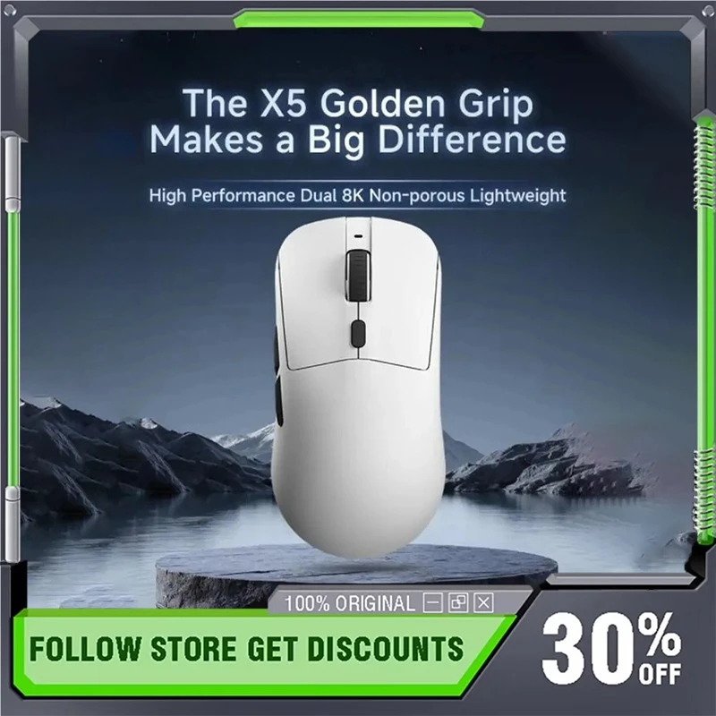 

MOTOSPEED X5 Dual Mode Wireless E-sports Gaming Mouse Lightweight RGB 8k PAW3395 Sensor Long Life Gamer Laptop Accessories Gifts