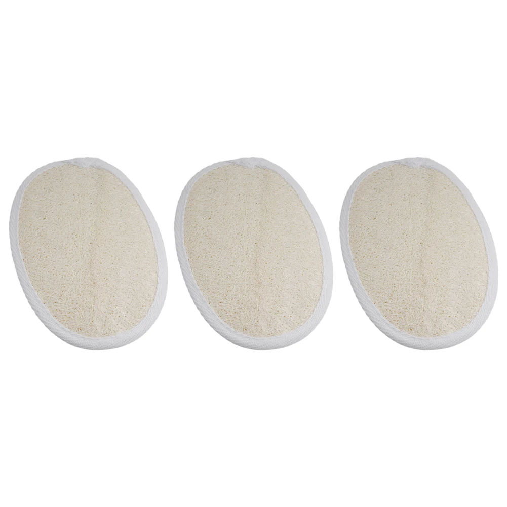 3pc Natural Loofah Body Shower Scrubber Bath Exfoliating Sponge Soft Shower Brushes With Hook Towel Sponge Scrubber Brush