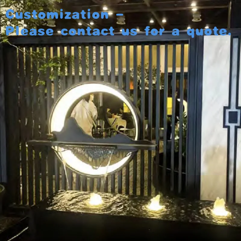 custom.Modern Indoor Wall Feng Shui Screen Waterproof Laser Cut Metal Features and Fountains Geomancy Curtain