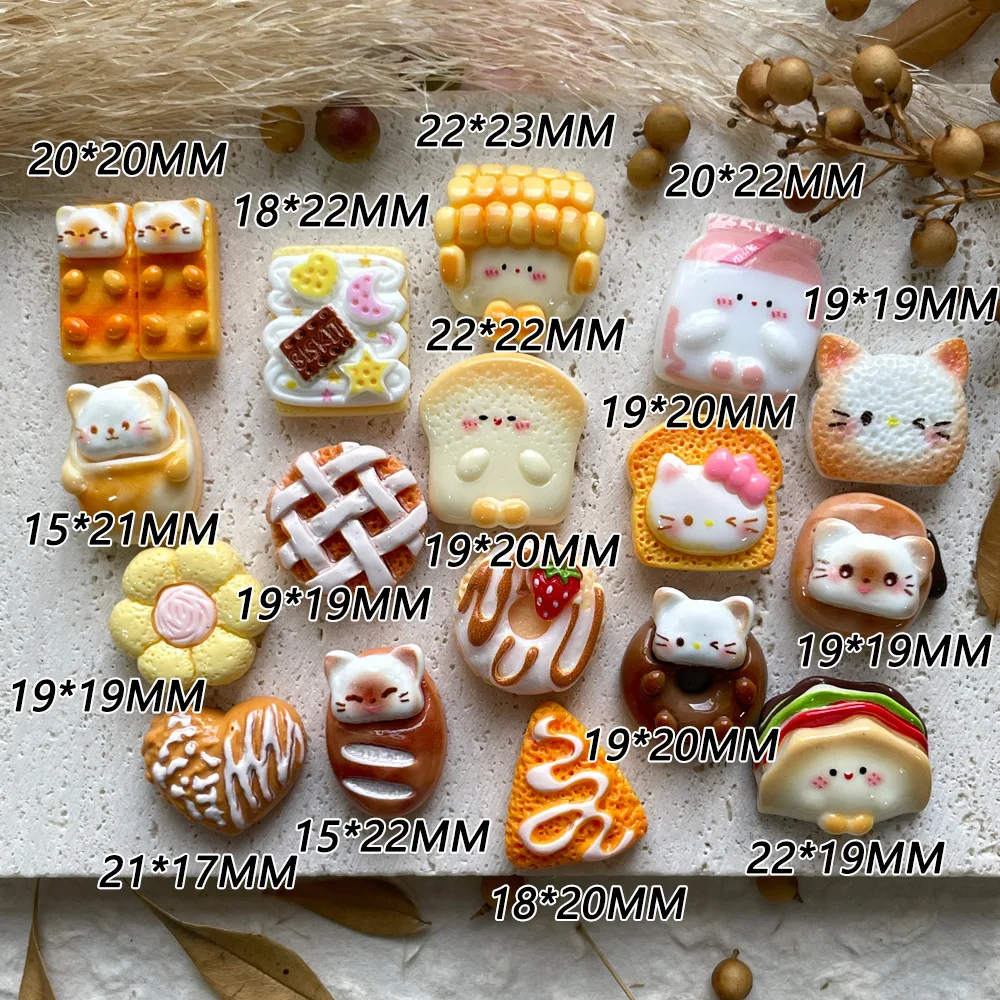อุปกรณ์ตกแต่งเรซิ่นรูปขนมเค้กมินิโซ 5 ชิ้น สำหรับตกแต่งเคสมือถือ จี้ห้อยผม และงานประดิษฐ์อื่นๆ