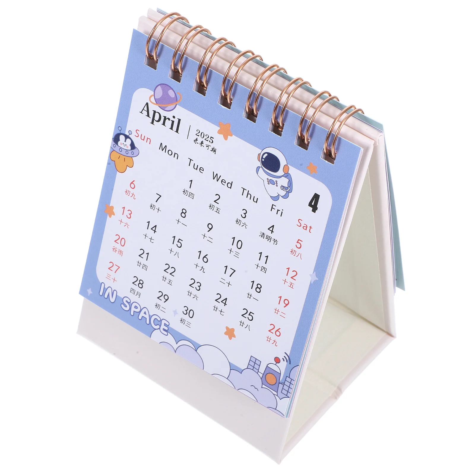 Desktop Calendar Planner Decor, Tabletop Flip, Professor Estético Desktop, 2025