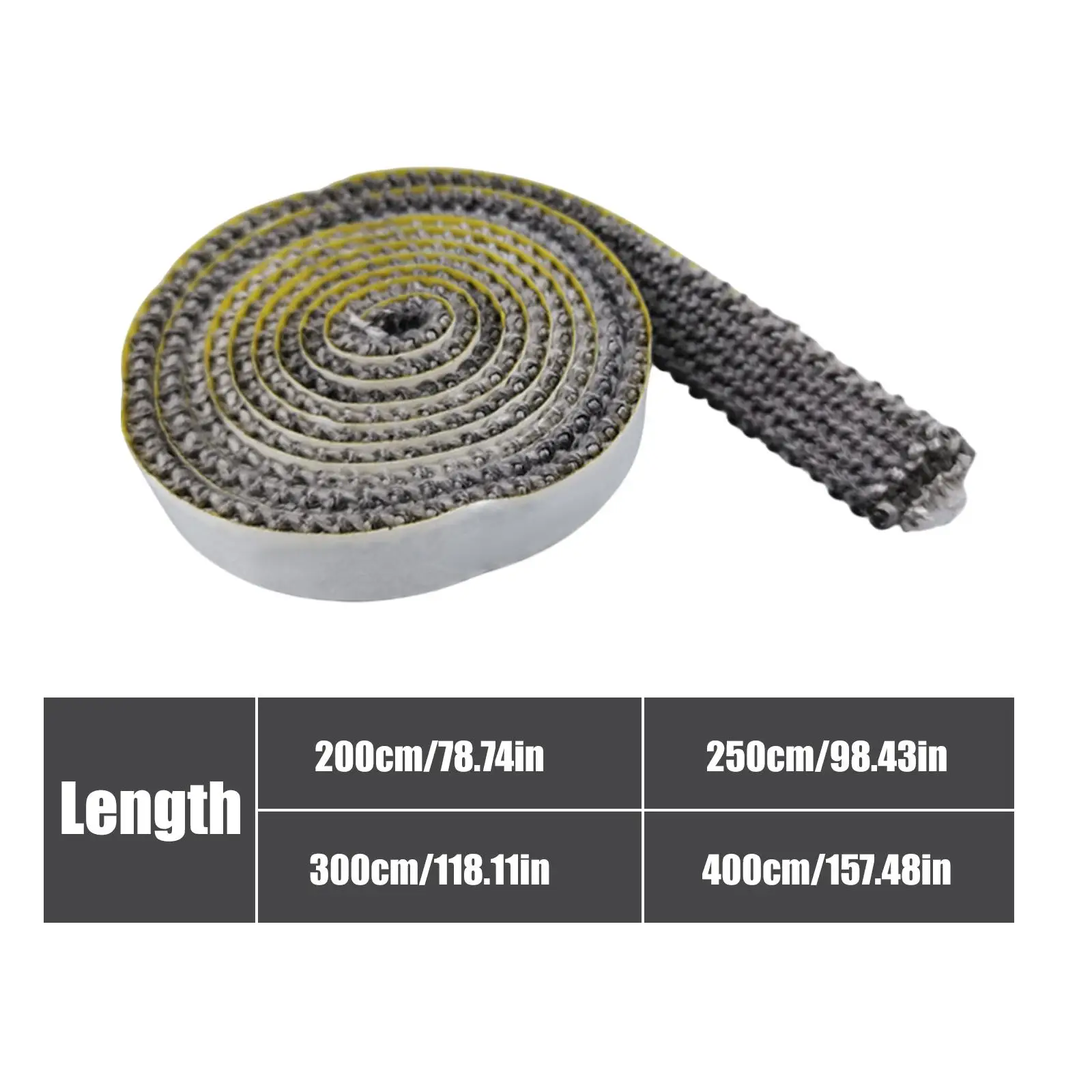 Fireplace Sealing Rope Practical Spare Parts White Flat Rope Adhesive Fiberglass Rope for Fireplace Door Window Chimney Glass