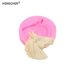 Horse head pentagram resin jewelry accessories drip mold DIY handmade chocolate flip cake baking decoration silicone molds