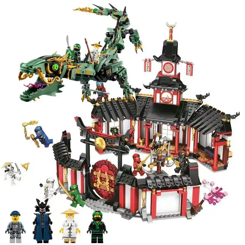 دوجو معبد القدر باونتي التنين الذهبي جيت هيدرو باونتي سفينة نيا ساموراي X Mech كريستال كينغ نموذج لعبة مكعبات البناء