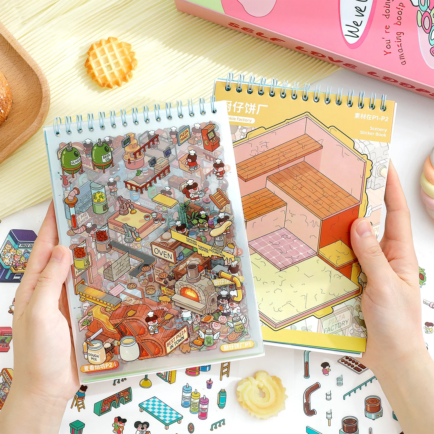 Multi-scene Collection Scene Sticker Book, Immersive Hand Collage Decor Stickers, Quiet Book, Time Killing DIY Supplies
