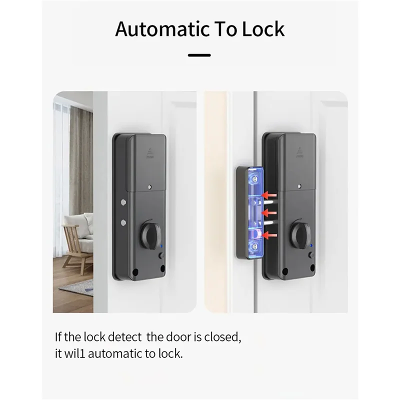 

【New User Coupon】2X Smart Tuya App IC Card Lock For Wooden Door Bluetooth Lock Electronic Door Lock No Drill