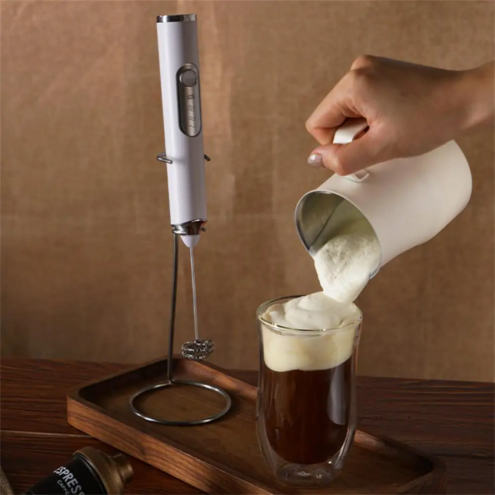 Stainless Steel Mini  Milk Frother - Perfect For Coffee, Lattes, And Cappuccinos