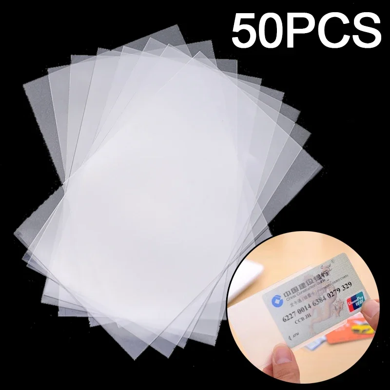 Transparent Card Sleeves For Credit Cards Star Idol Game Cards DIY Clear Film Protector Waterproof Cardholder Sleeve