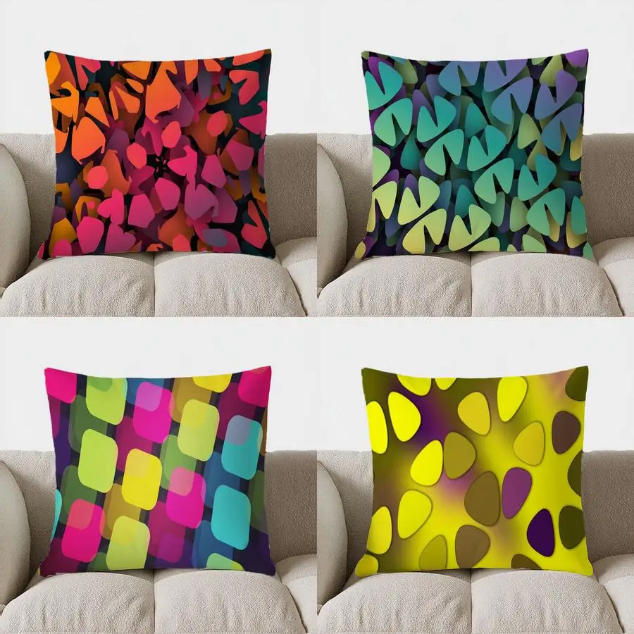 

Home Decor Colorful Abstract Pattern Pillows Pattern Cushion Cover Suitable for Sofa Bedroom Car Pillow Cover