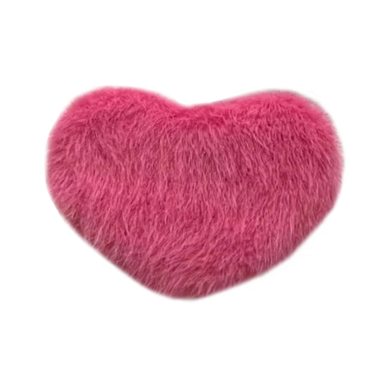 Plush Heart Shape Hair Clip Halloween Costume Headwear for Women Birthday Party Carnivals Theme Non-slip Hairpin M6CD