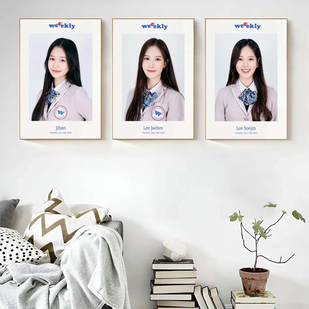 Korea Girl Group Weeekly Poster Decorative Painting Bedroom Bedside Wall Sticker Living Room Entrance Cafe Mural Home Decoration