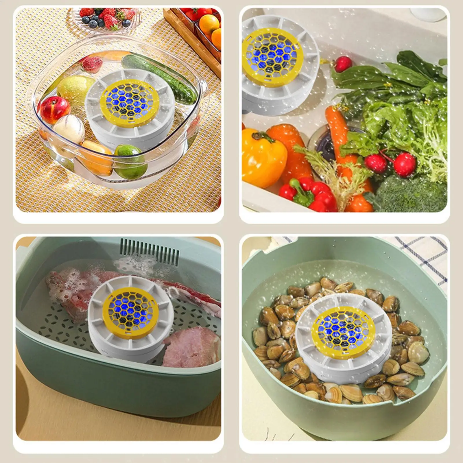 

Мощная перезаряжаемая водонепроницаемая мойка для фруктов и овощей, компактная, для очистки продуктов, мяса, морепродуктов, зерна, для приготовления еды