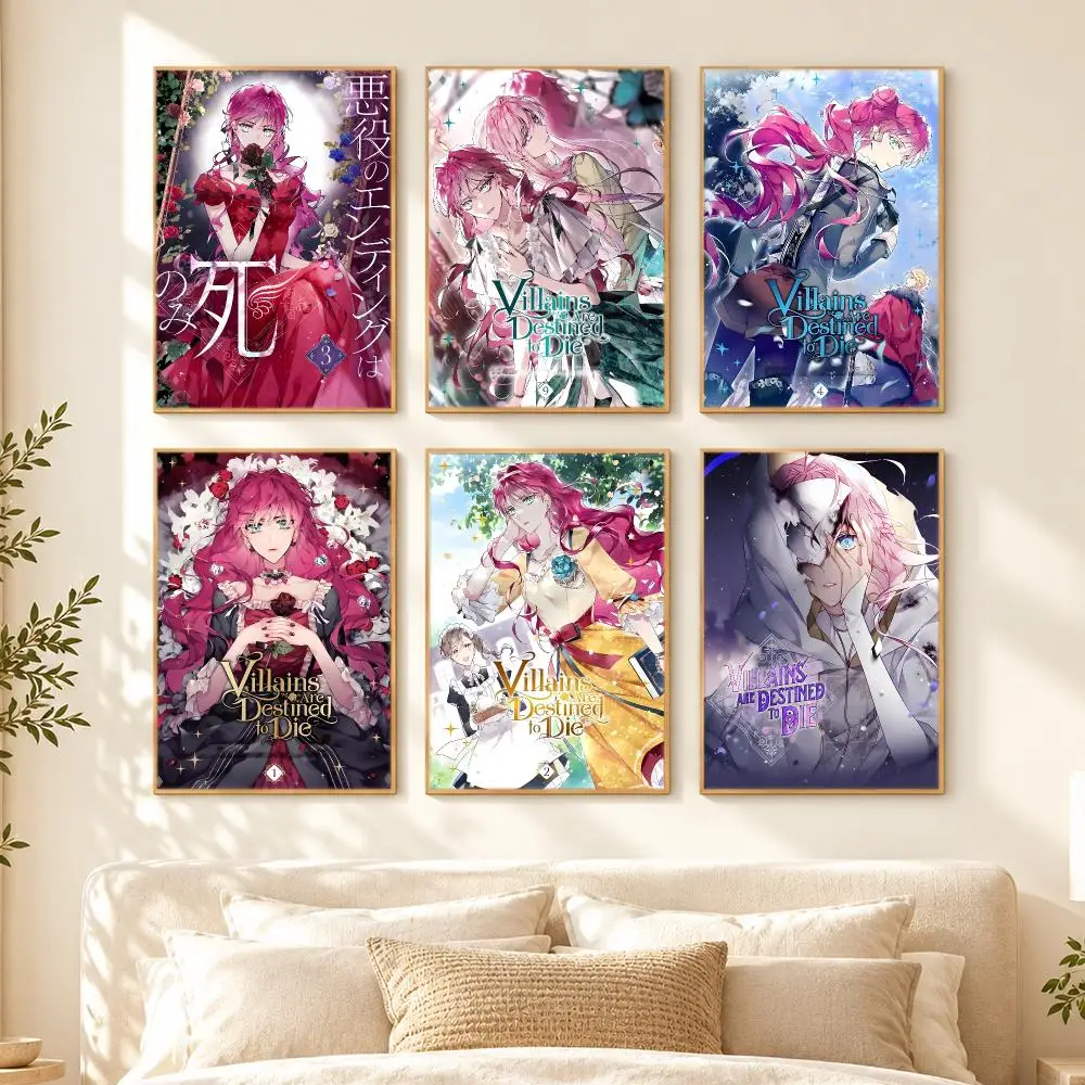comic Villains Are Destined to Die Poster Poster HD Printing Cozy Nordic Style for Home Decor for Living Room Bedroom Cafe Gift
