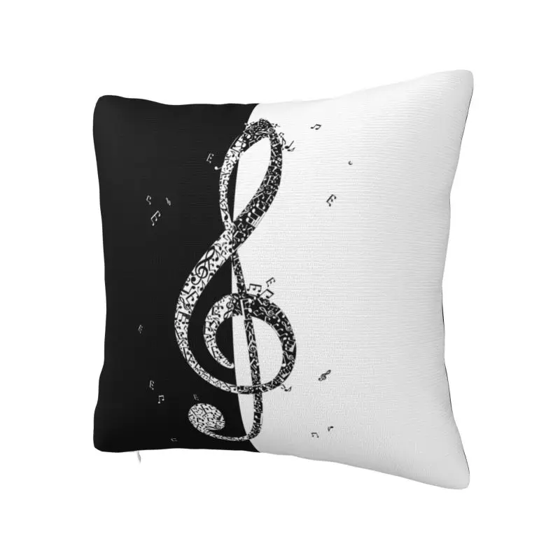 Fashion Music Musical Notes Cushion Cover 45x45cm Velvet Throw Pillow Case for Car Square Pillowcase Decoration