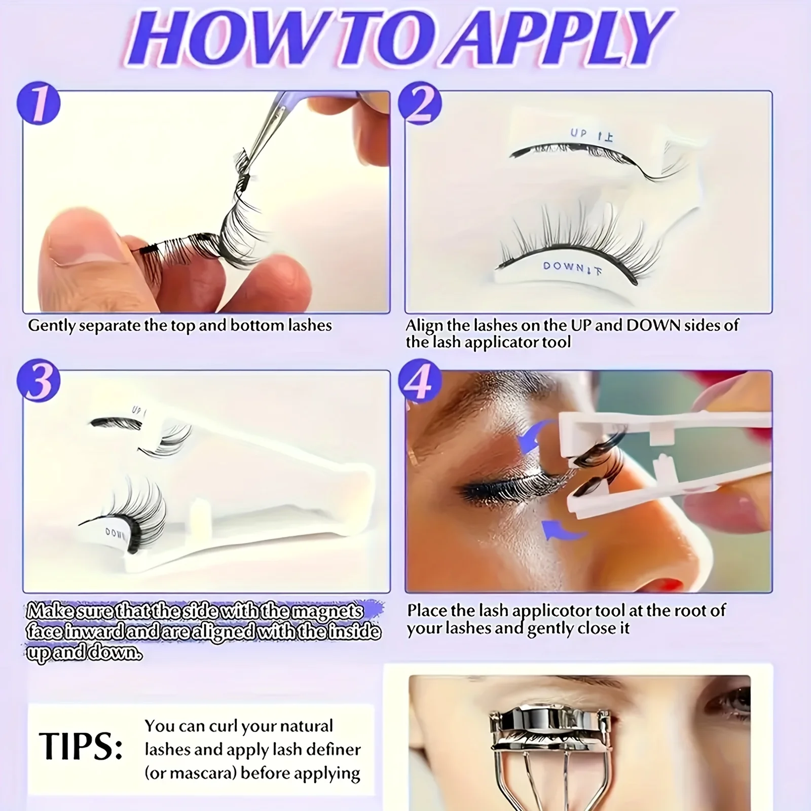 Nuevas pestañas, juego de pestañas magnéticas cuánticas estables, pestañas postizas 3D son fáciles de usar, reutilizables, naturalmente esponjosas sin fragancia