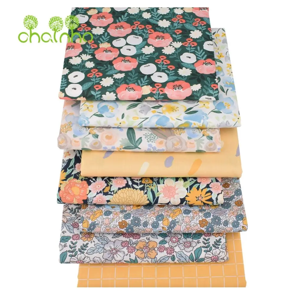 

Chainho,Printed Twill Weave Cotton Fabric,Patchwork Cloth,DIY Sewing Quilting Material,Handmade Textile,Big Size,CC226-230