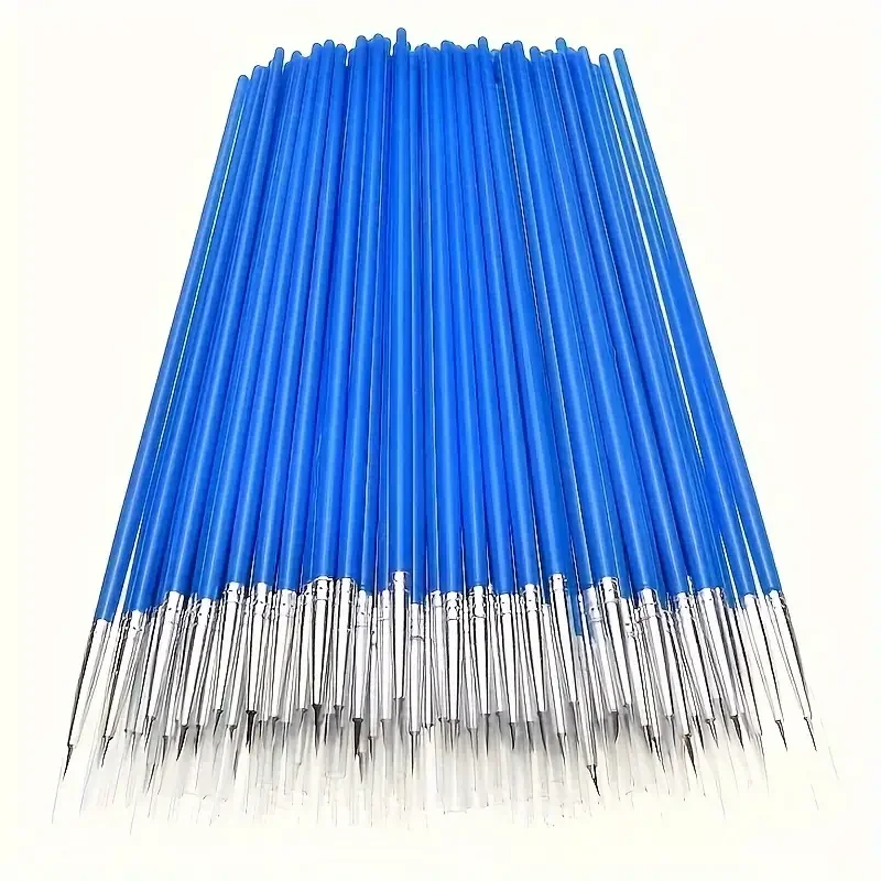 100pcs Paint Brushes Set for Kids Acrylic with Flat Round Pointed Paint Brushes Craft Watercolor Oil Painting Brushes