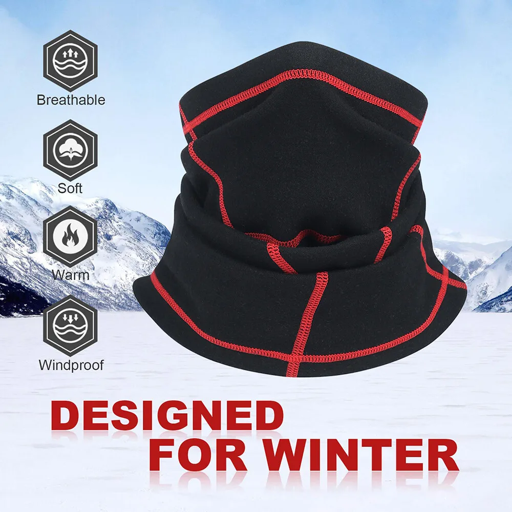 Inverno pescoço mais quente polar velo pescoço gaiter quente capa facial tempo frio máscara facial de esqui à prova de vento para homem e mulher