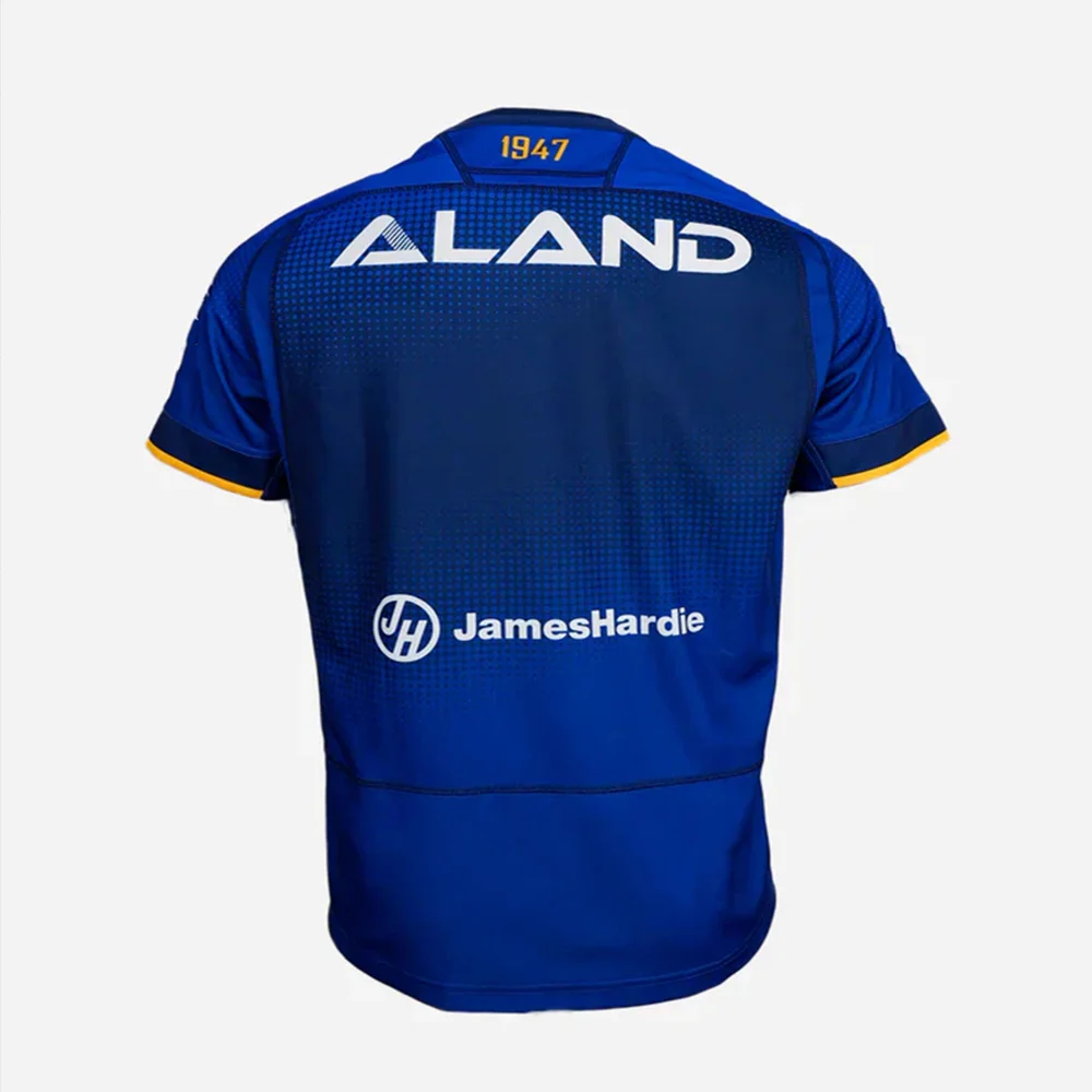 

Лето 1996 года Parramatta Eels 1947 года. Дышащая тренировочная майка Heritage! Сине-желтые переплетенные полоски × для унисекс Glory Swag!