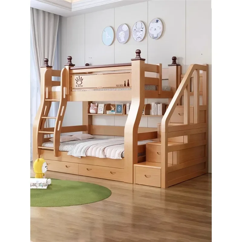 

-Bunk Beds Children All-solid Wood Adult Two-story Mother-child
