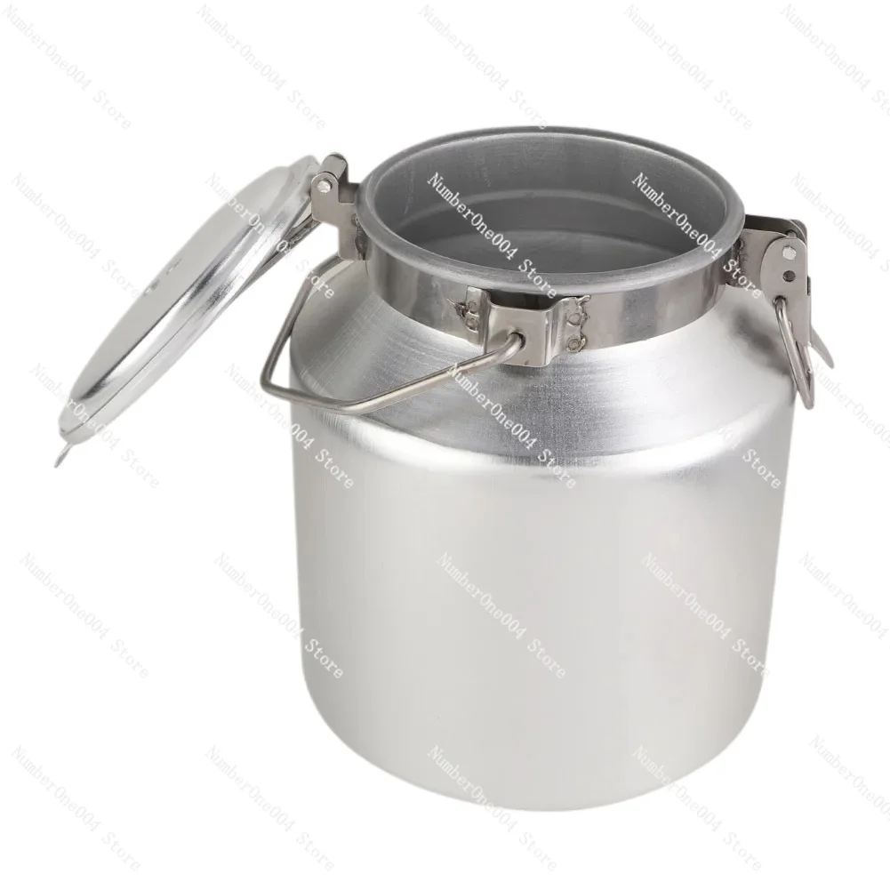 5L Aluminum Alloy Transportable Milk Fermentation Barrel Bucket Can With Handle Container Storage Oil Milk Rice Barrel